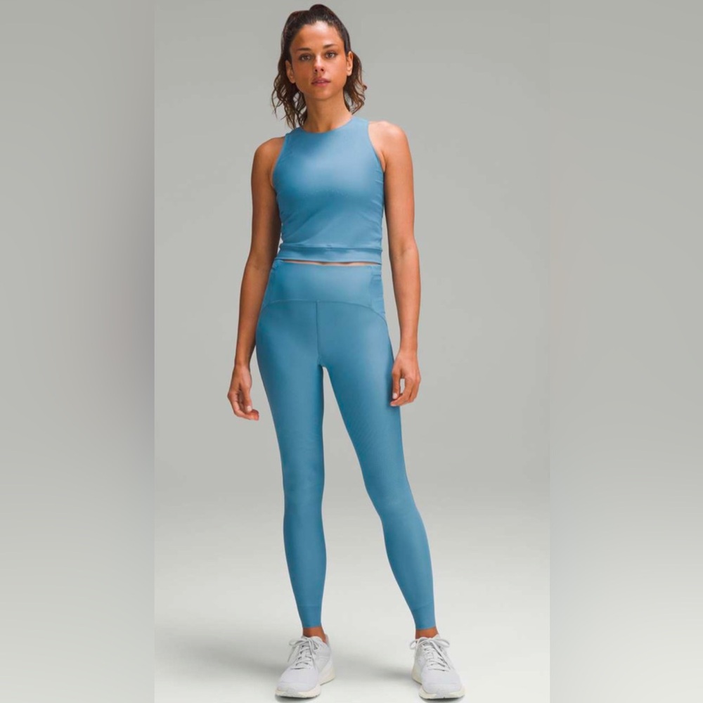 NWOT Lululemon SenseKnit Running High-Rise Tight 28" Utility Blue - Picture 3 of 11